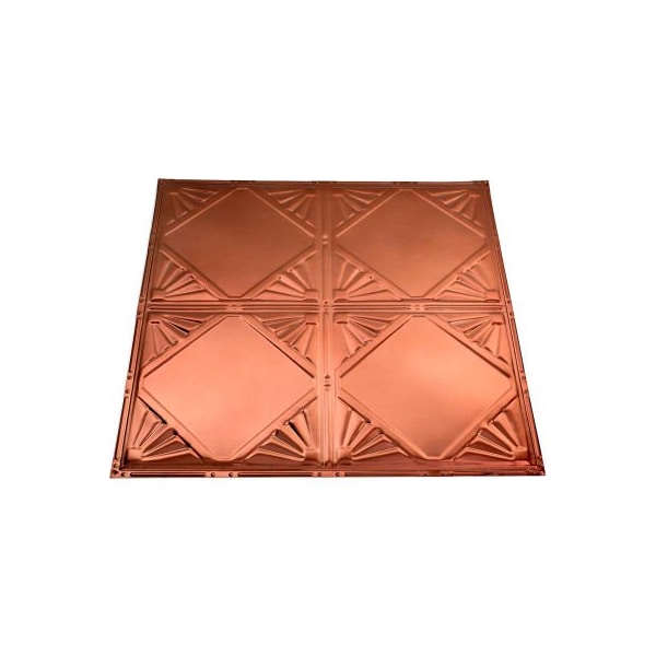 Acoustic Ceiling Products Great Lakes Tin Erie 2' X 2' Lay-in Tin Ceiling Tile in Penny Vein - Y56-05 - main